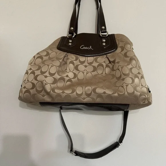 Coach Signature Canvas and Leather Handbag - Picture 2 of 10